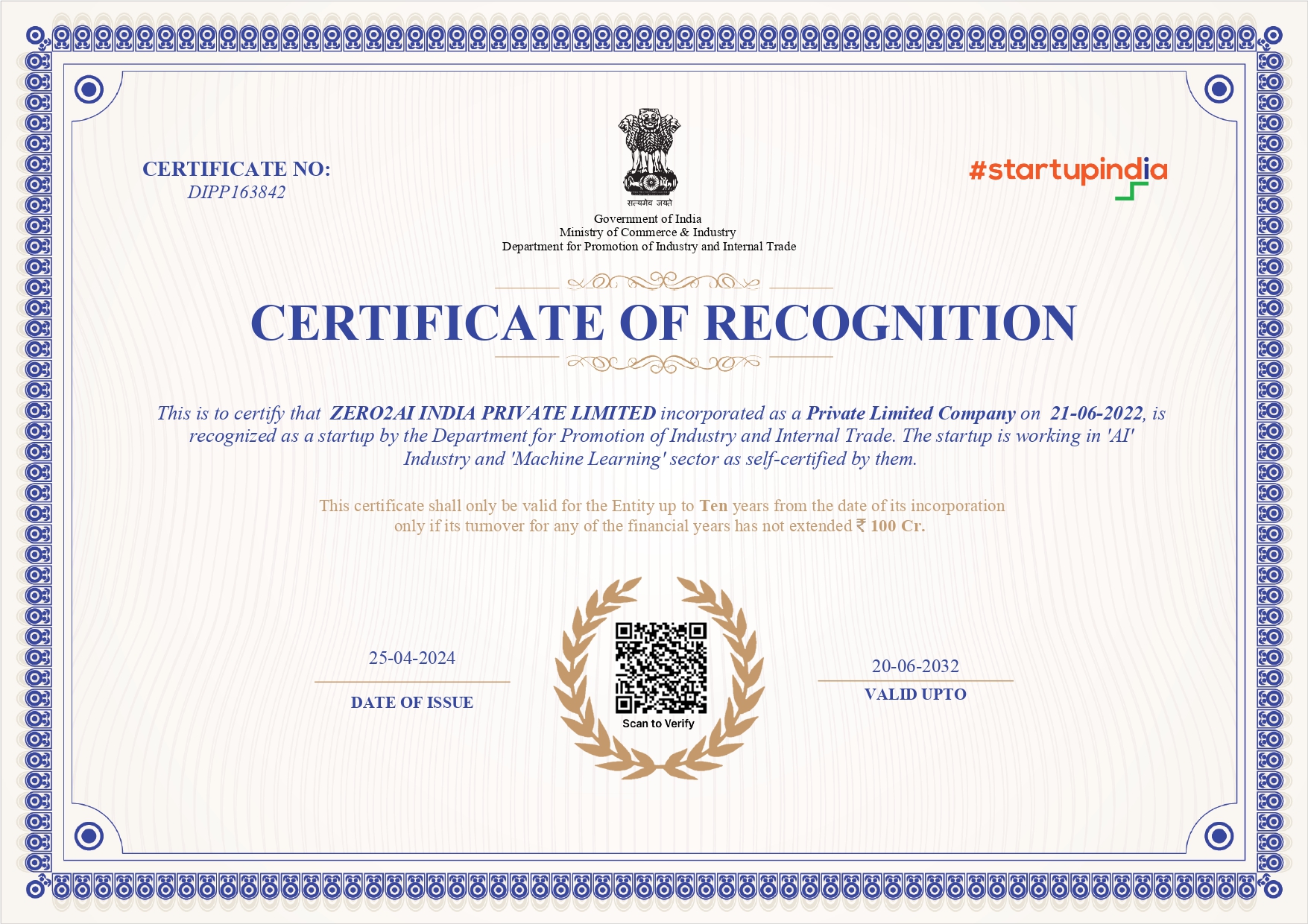Certificate 1